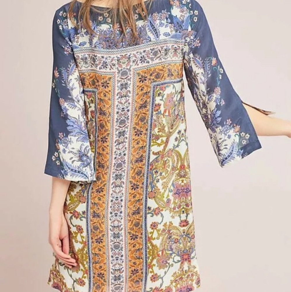 Maeve Barcelona Silk Dress Size 6 - Picture 2 of 7